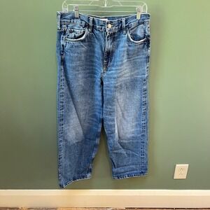 Zara Classic Blue Cropped Jeans